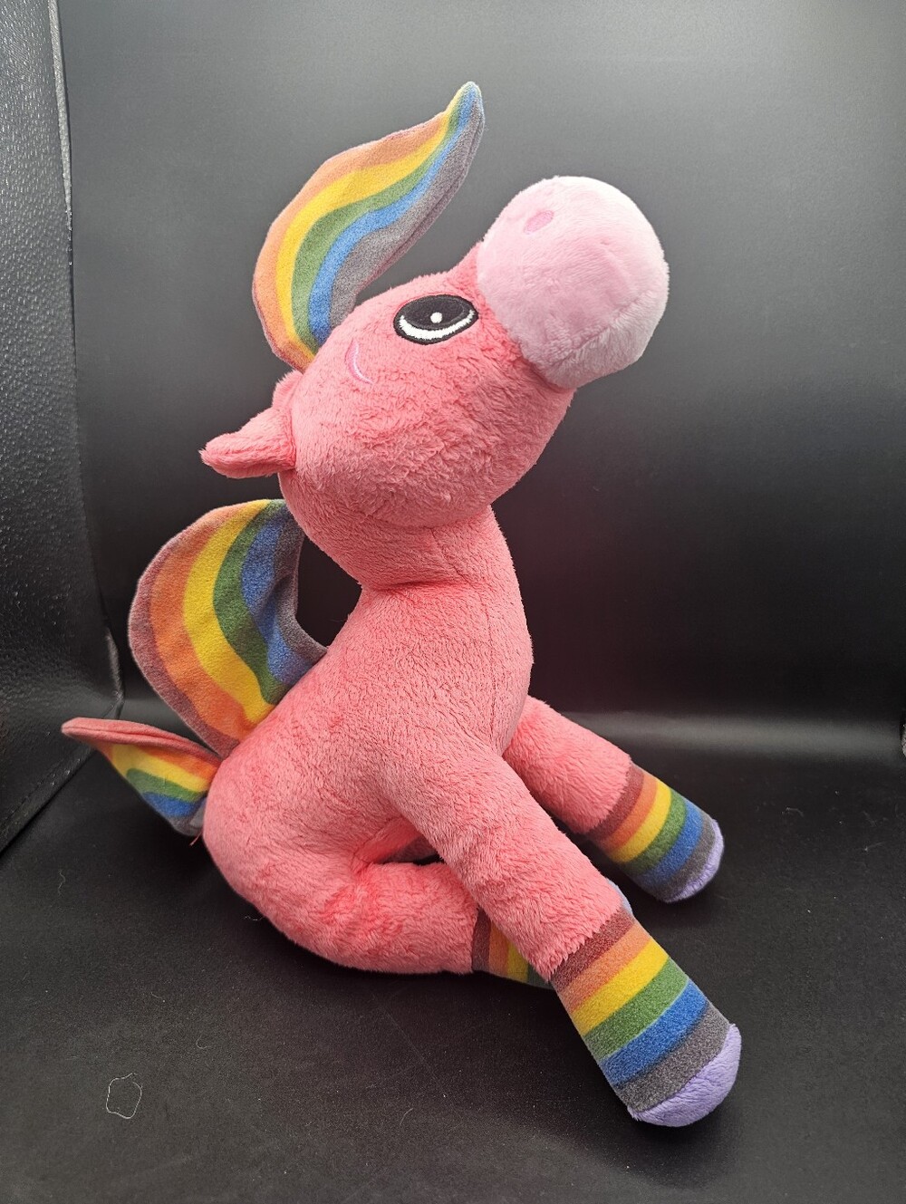 Baby First Rainbow Horse Plush Toy TV Rare Pink Animal Kid Show Lovey Htf Rare